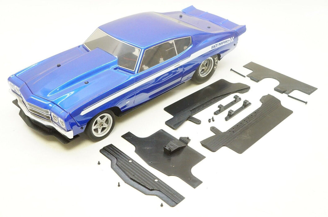 Aero Downforce Kit Ground Effects For Losi 1/16 Mini No Prep Drag Car Chevelle