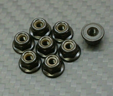 Load image into Gallery viewer, Black M4 Nyloc Wheel Nut  Nylon (4mm) 1/10 RC Car Traxxas Slash NPRC Drag (8pc)
