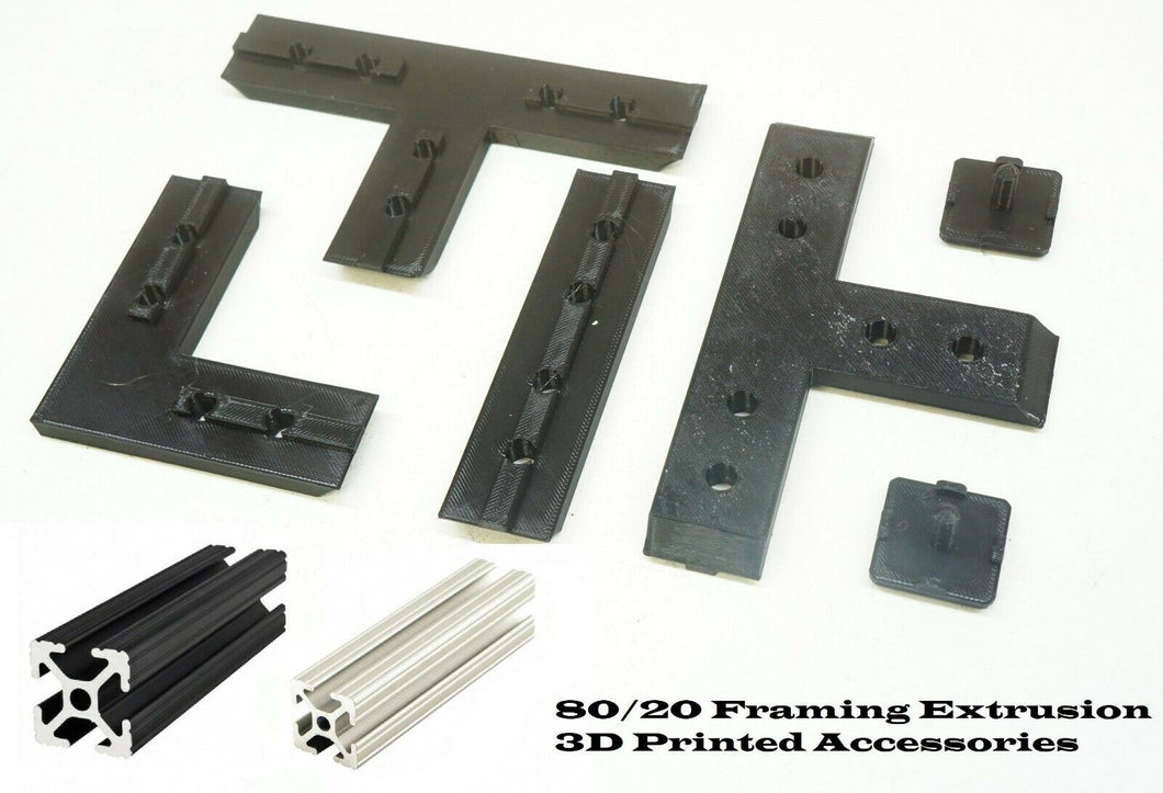 80/20 Aluminium Encadrement Extrusion 3D Imprimé Pièces 180 Degrés Plat Raccord